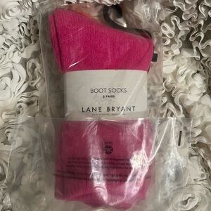 BNWT! Lane Bryant Pink,cherry,orange Boot Socks 3 pairs 🩷❤️🧡